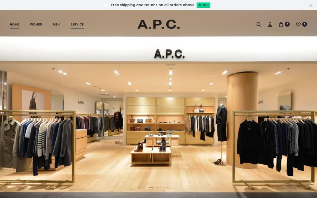 Screenshot of the Apcsaustralia.com storefront
