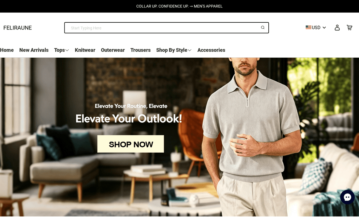 Screenshot of the Feliraune.com storefront