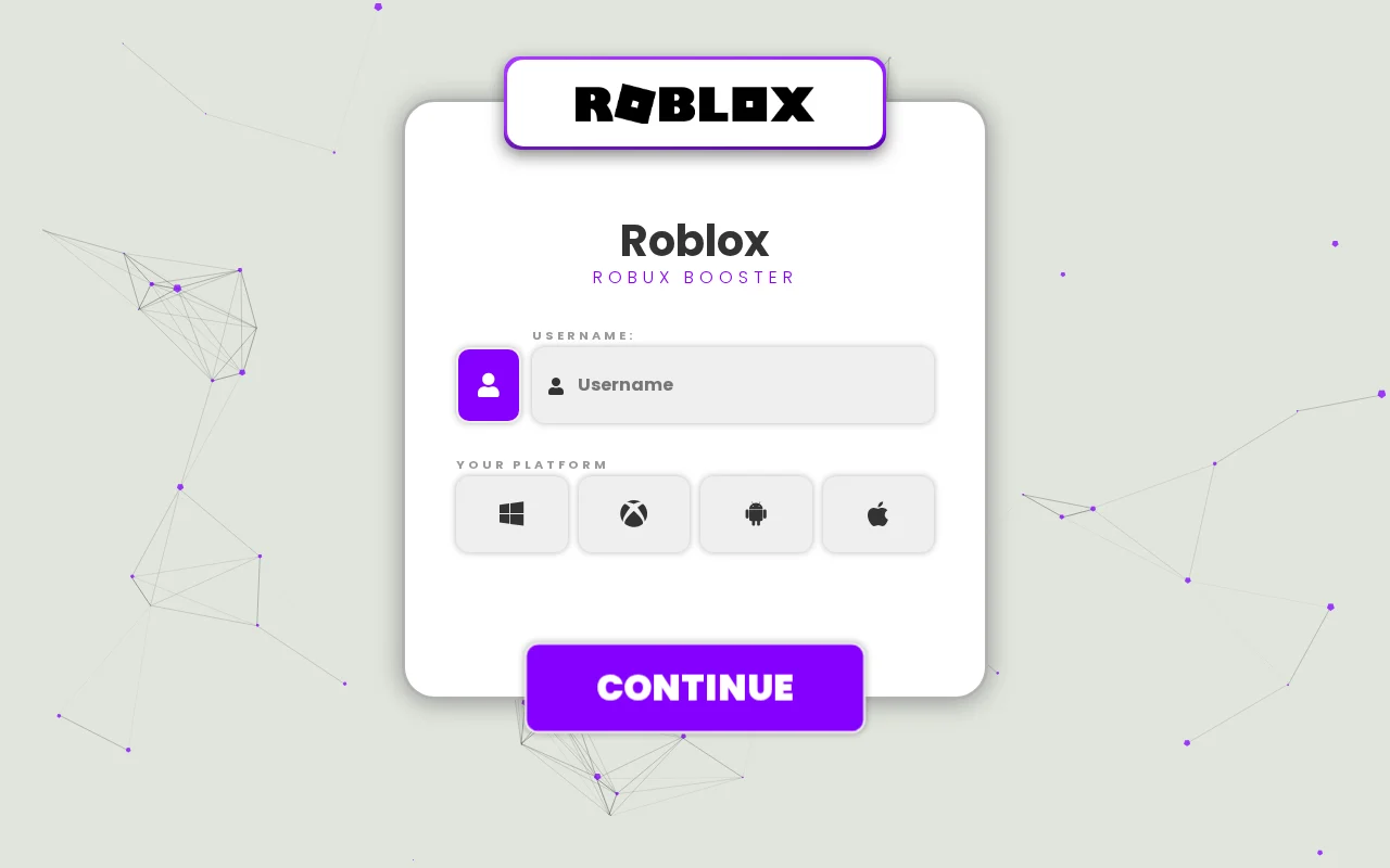 Screenshot of the robuxclaimnow.blogspot.com free Robux generator page