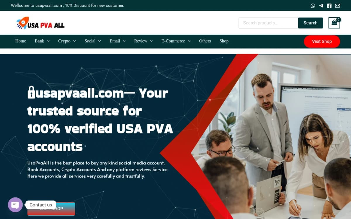 Screenshot of the usapvaall.com store