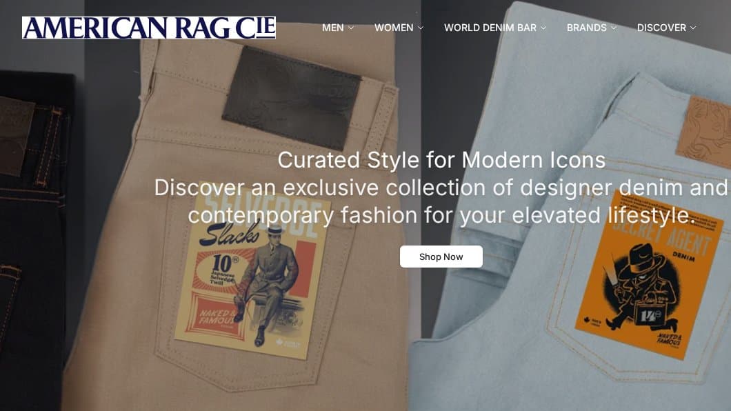 Screenshot of the loveamericanragcie.shop store homepage